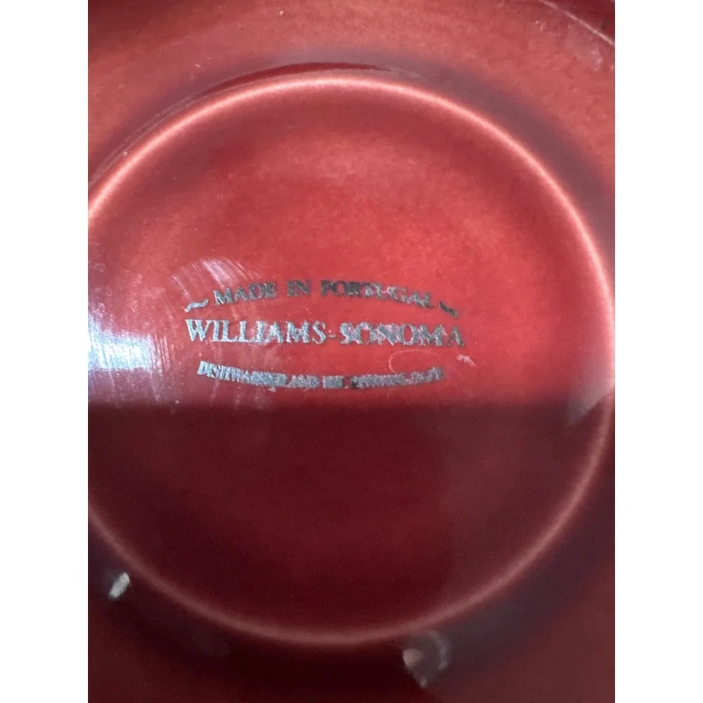 Williams Sonoma Belvedere Red Claret Saucer Plate Stoneware Portugal 6.5 inch